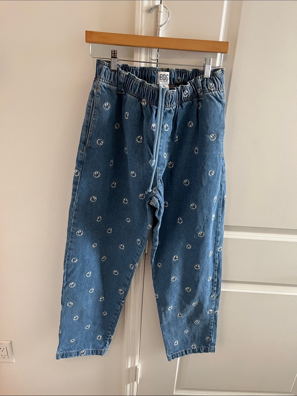 BDG Blue Embroidered Relaxed Denim Jogger Jeans